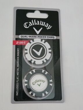 Callaway Black and White Dual-Mark Poker Chip Ball Markers (2-Pack)